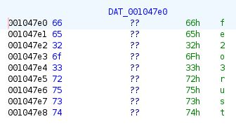 Seed value in rodata
