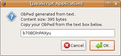 ObPwd text result